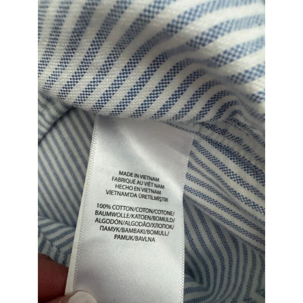 Ralph Lauren Boy's Striped Button Down Shirt Big Pony Size Medium 10/12